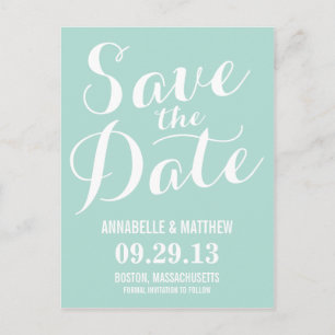 Calligraphy Save the Date Postcard