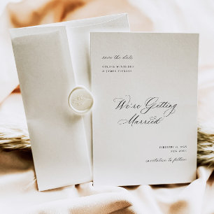 Calligraphy Save the Date Wedding Announcement