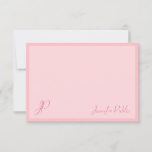Calligraphy Script Blush Pink Monogram Template