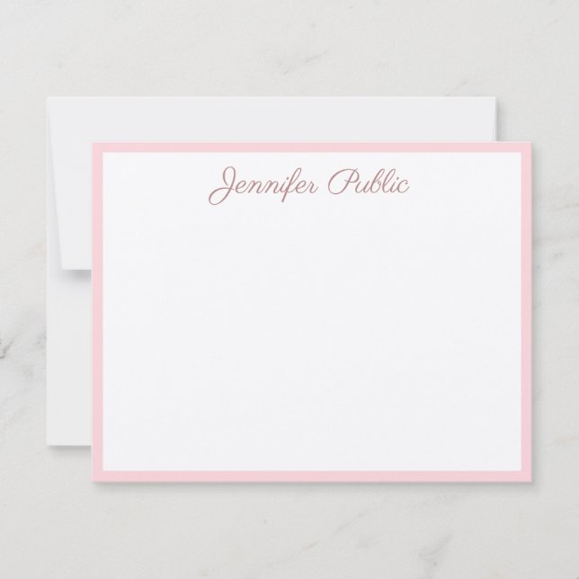 Calligraphy Script Chic Template Real Kraft Paper (Front)