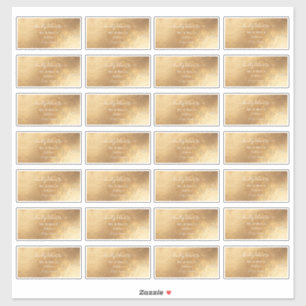 Calligraphy Script DIY Guest Address Faux Gold