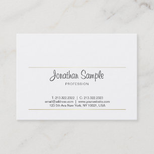Calligraphy Script Gold Elegant Design Luxury Business Card