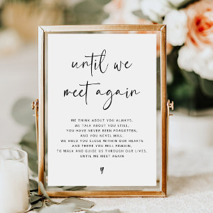 Calligraphy Script In Loving Memory Wedding Sign