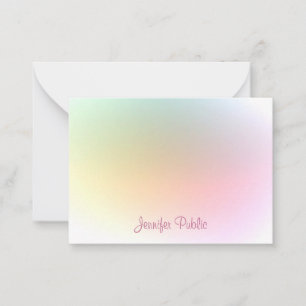 Calligraphy Script Modern Trendy Colourful Templat Card