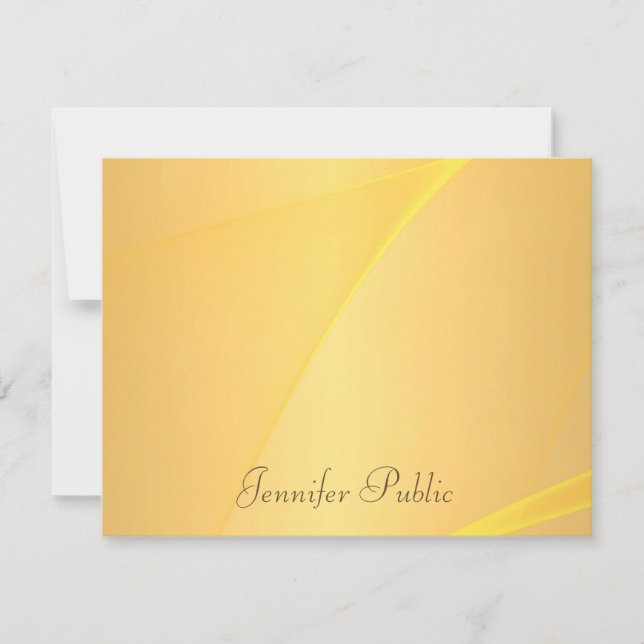 Calligraphy Script Name Gold Background Template (Front)