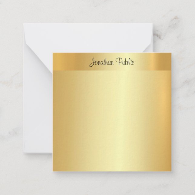 Calligraphy Script Name Gold White Template (Front)