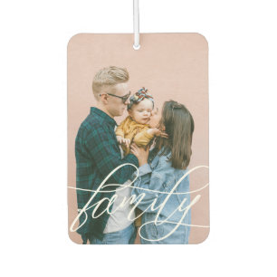 Calligraphy Script Overlay Family Photos Air Freshener