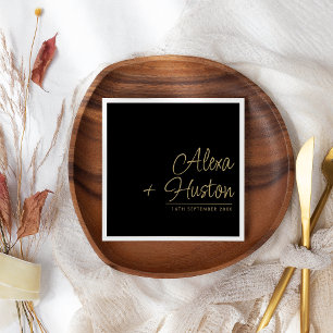 Calligraphy Script Personalized Wedding Rehearsal Napkin