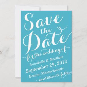 Calligraphy Script Save the Date Announcement