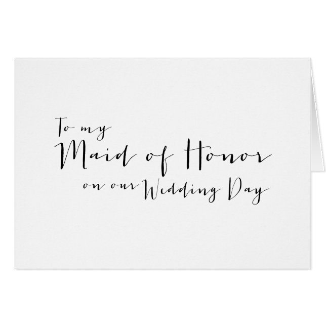 Calligraphy Script - To My Matron of Honour Weddin (Front Horizontal)