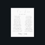 Calligraphy Script Wedding Vows Canvas Print<br><div class="desc">Modern and elegant design printed Calligraphy Script Wedding Vows Canvas Print that can be customized with your text. Please click the "Customize it" button and use our design tool to modify this template. Check out the Graphic Art Design store for other products that match this design!</div>