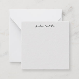 Calligraphy Simple Grey Professional Name Card