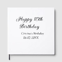 calligraphy simple minimal happy 15th birthday