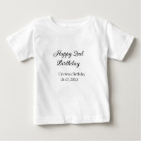 calligraphy simple minimal happy 2nd birthday