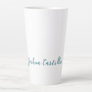 Calligraphy Simple Plain Professional Name Latte Mug