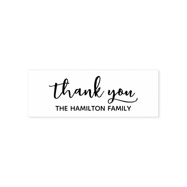 Calligraphy Swash Thank You Self-inking Stamp (Design)