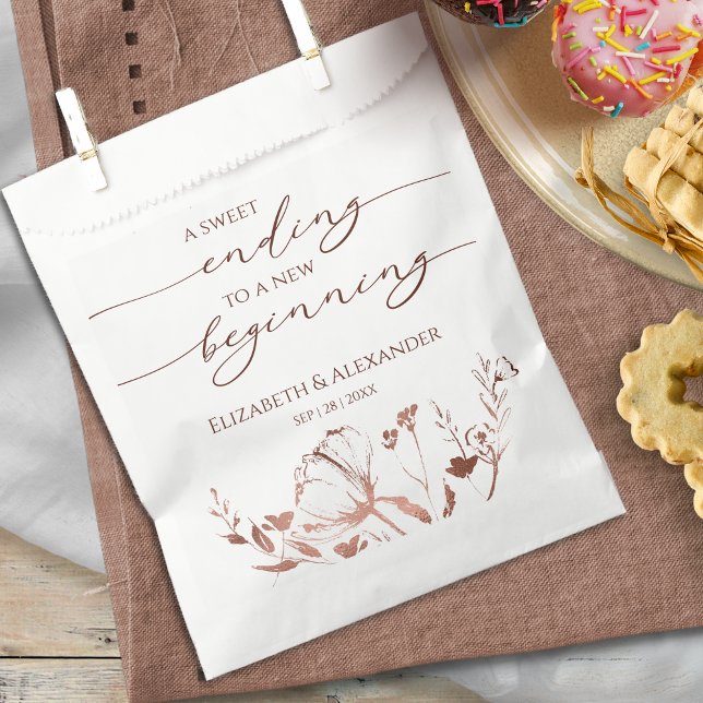 Calligraphy | Sweet Ending New Begin Wedding Favour Bag (Creator Uploaded)