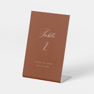 Calligraphy Table Numbers Wedding Pedestal Sign