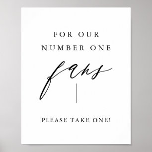 Calligraphy Take a Fan Wedding Fan Printable Sign