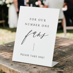 Calligraphy Take a Fan Wedding Fan Sign