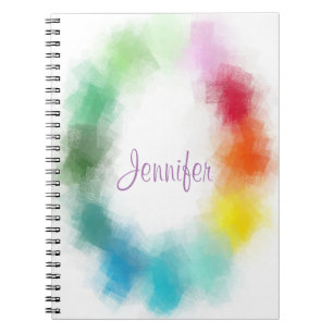 Calligraphy Template Modern Elegant Colourful Notebook