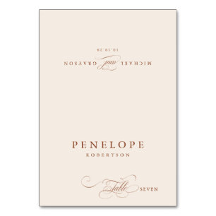 Calligraphy Terracotta Boho Guest Name Place Card
