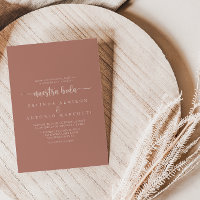 Calligraphy Terracotta Nuestra Boda Wedding 