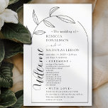 Calligraphy Text Script Wedding Program<br><div class="desc">itinerary weddings,  ceremony programs,  wedding programs,  wedding vow renewal program templates,  example of wedding program,  wedding program template</div>