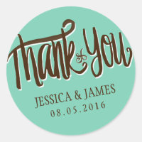 Calligraphy Thank You Wedding Favour Sticker