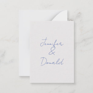 Calligraphy trendy classical plain personal names card