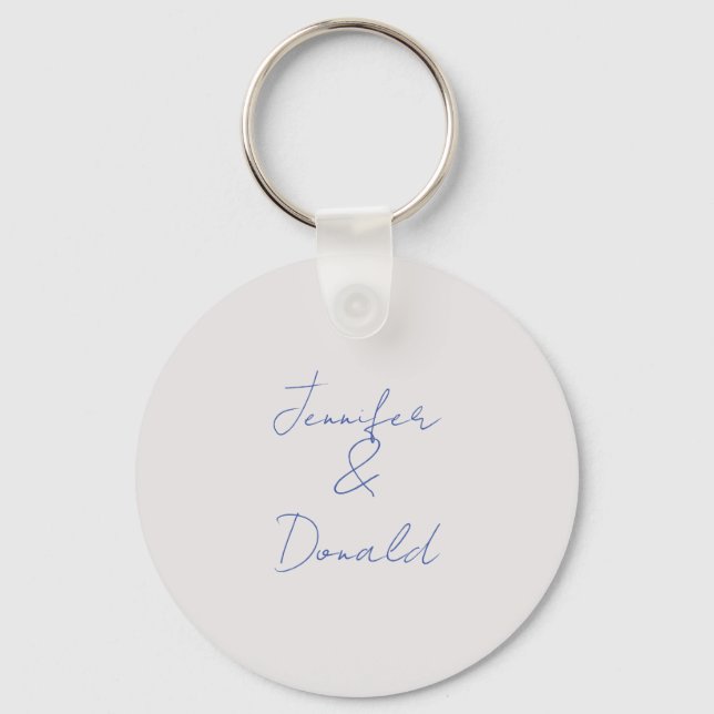 Calligraphy trendy classical plain personal names keychain (Front)