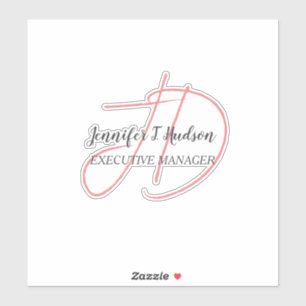 Calligraphy trendy classical script monogram