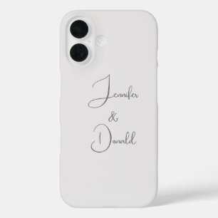 Calligraphy trendy classical script plain personal iPhone 16 case