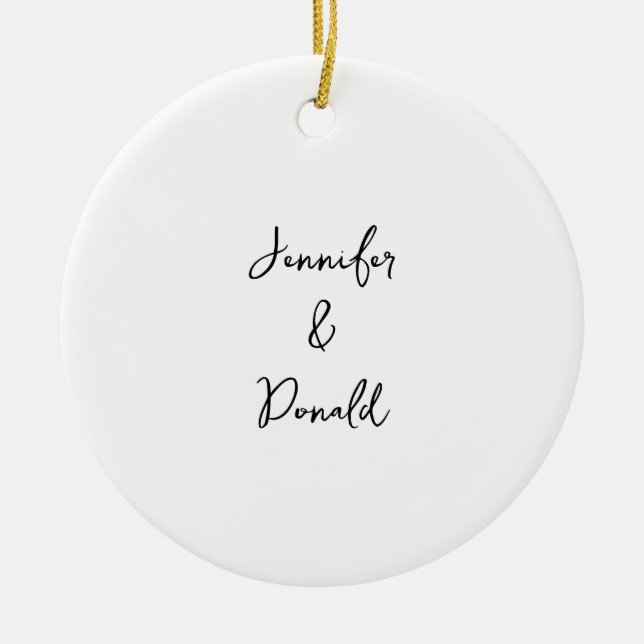 Calligraphy trendy classical script plain personal ceramic ornament (Front)
