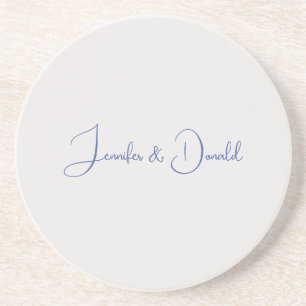 Calligraphy trendy classical script plain personal coaster