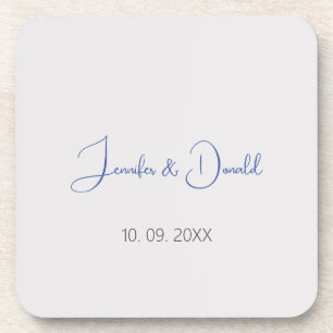 Calligraphy trendy classical script plain personal coaster