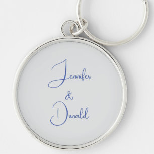 Calligraphy trendy classical script plain personal keychain