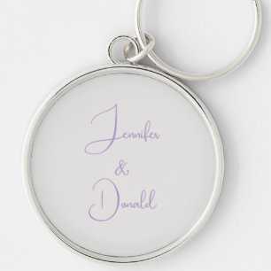 Calligraphy trendy classical script plain personal keychain