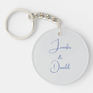 Calligraphy trendy classical script plain personal keychain