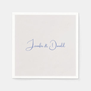 Calligraphy trendy classical script plain personal napkin