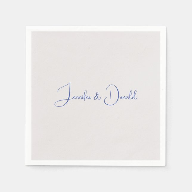 Calligraphy trendy classical script plain personal napkin (Front)