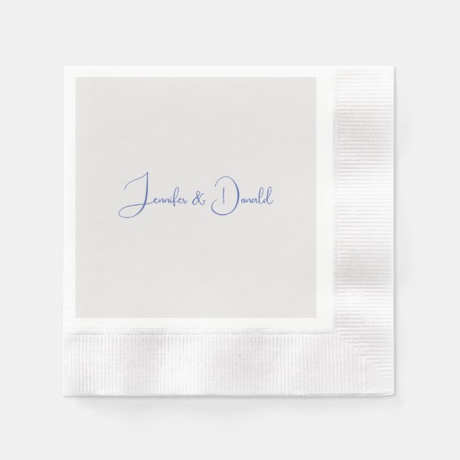 Calligraphy trendy classical script plain personal napkin (Front)
