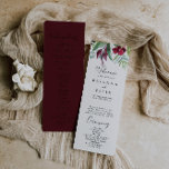 Calligraphy Tropical Floral Wedding Program<br><div class="desc">This calligraphy tropical floral wedding program is perfect for a modern wedding. This enchanting hand-painted design features precious blush,  purple flowers and green foliage neatly arranged into elegant bouquets.</div>