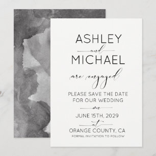 CALLIGRAPHY TYPOGRAPHY Wedding Save the Date Invitation