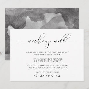 Calligraphy Typography Wedding Wishing Well Horiz. Invitation