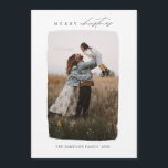 Calligraphy Vertical Christmas Photo Magnet Card<br><div class="desc">Use our modern Christmas single photo card with one picture and wish your friends and family a merry Christmas.</div>