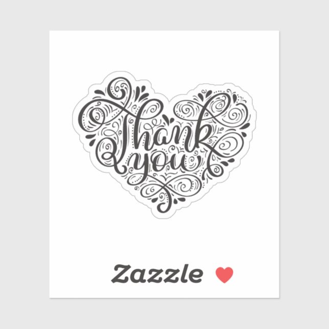 Calligraphy Vintage Phrase Thank You (Sheet)