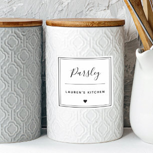 Calligraphy Waterproof Kitchen Spice Jar Label