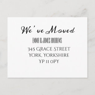 Calligraphy We’ve Moved Announcement Postcard