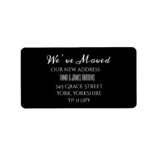 Calligraphy We’ve Moved New Address Update Black Label